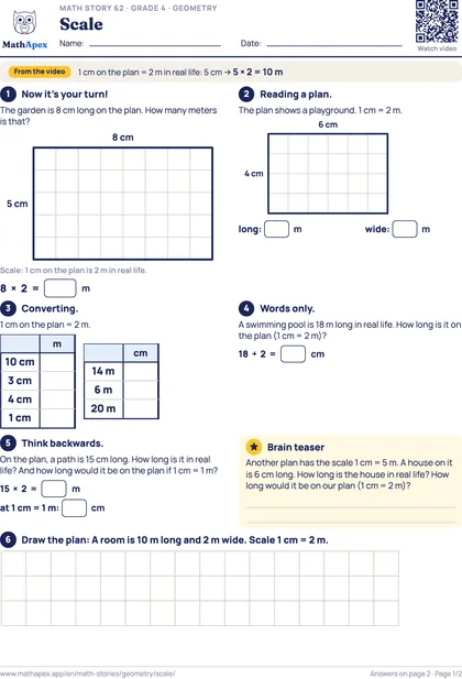 Geometry – Scale (Grade 4), Page 1